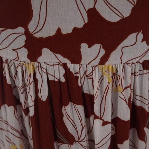 Gap Cotton Floral Maxi Dress - Size 2 - Coco White Yellow - Picture 2 of 7